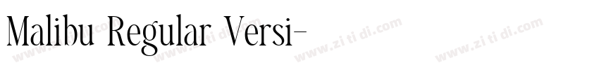 Malibu Regular Versi字体转换